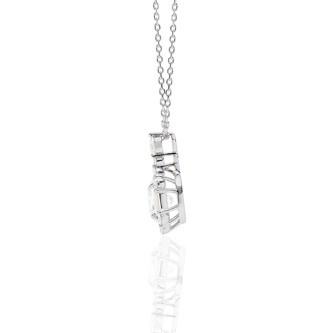 1 carat diamond necklace/round