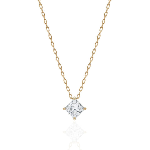 1カラットダイヤモンドネックレス/プリンセス