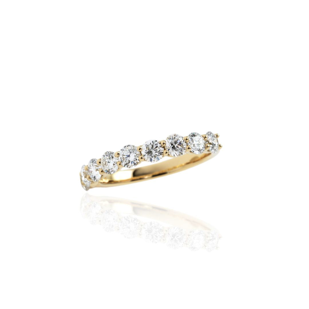 輝き強い☆天然ダイヤモンド1ct☆ハーフエタニティリング　pt900 ハーフエタニティリング/ラウンド