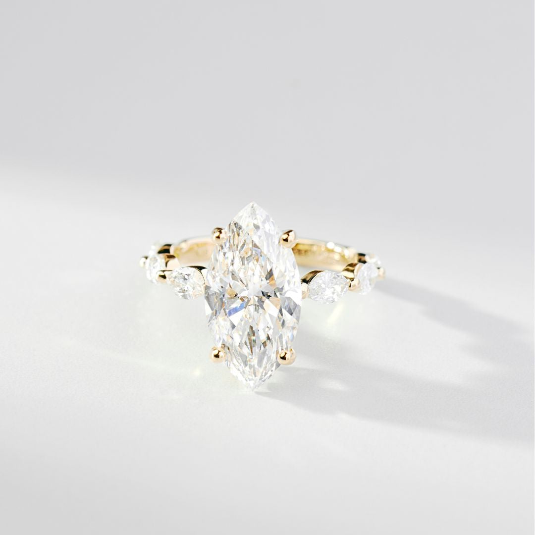 1 Carat 1 Line Half Eternity Ring/Round 