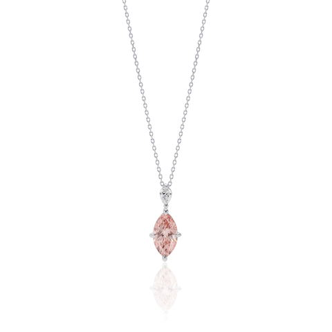 1 Carat Diamond Necklace/Pear Shape