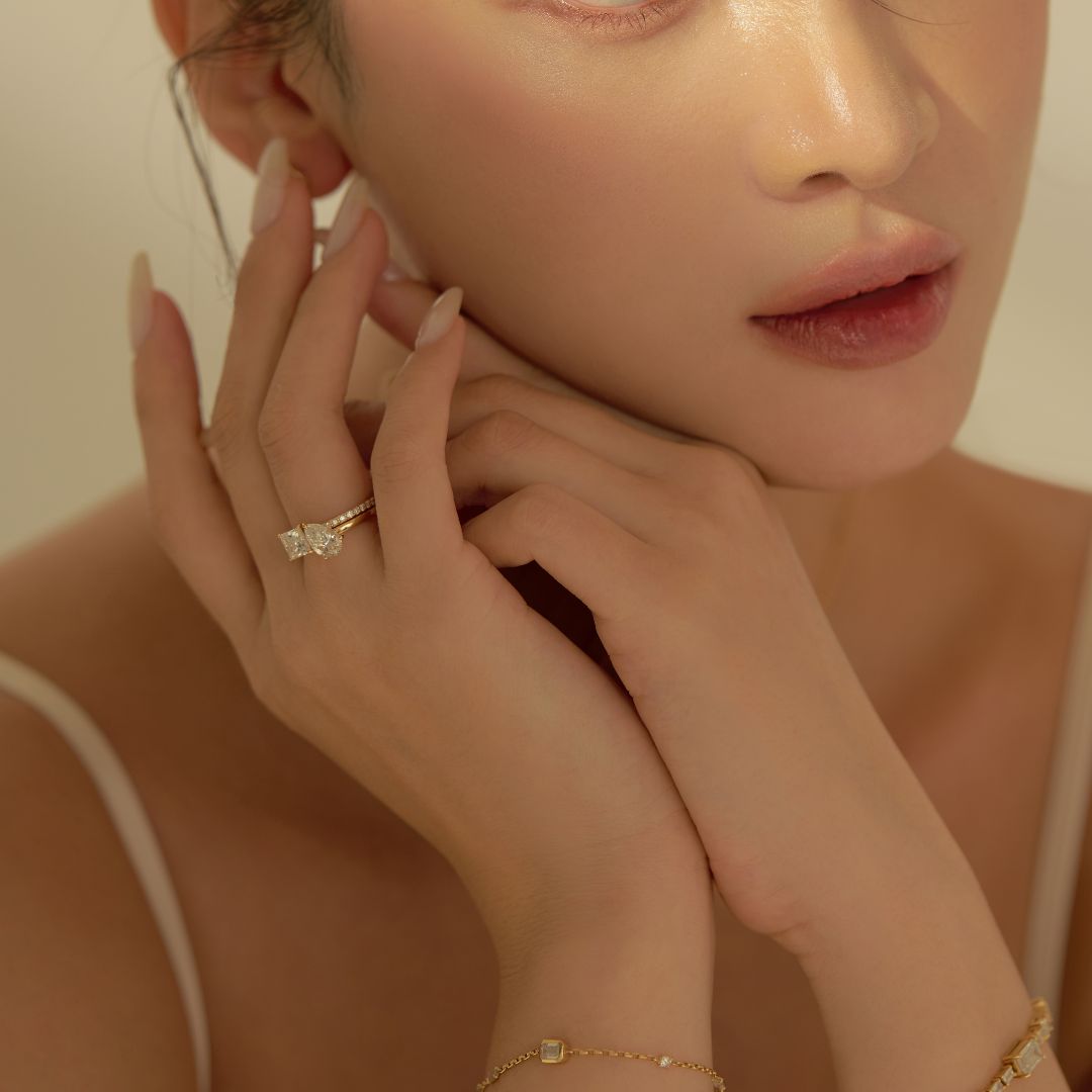 SOU × SON KYOU Anna Ring/1 Carat Princess Half Eternity Ring