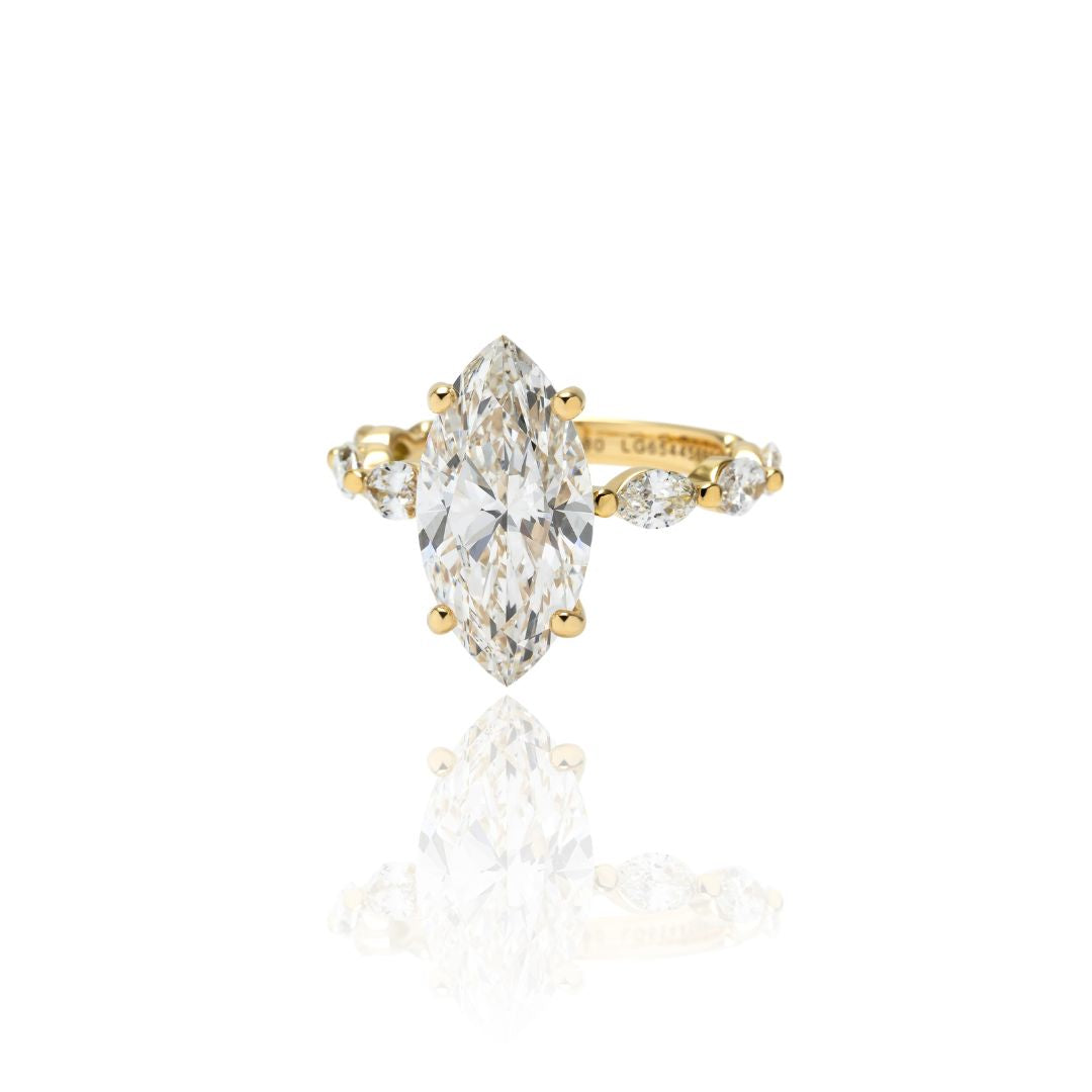 1 Carat 1 Line Half Eternity Ring/Round 