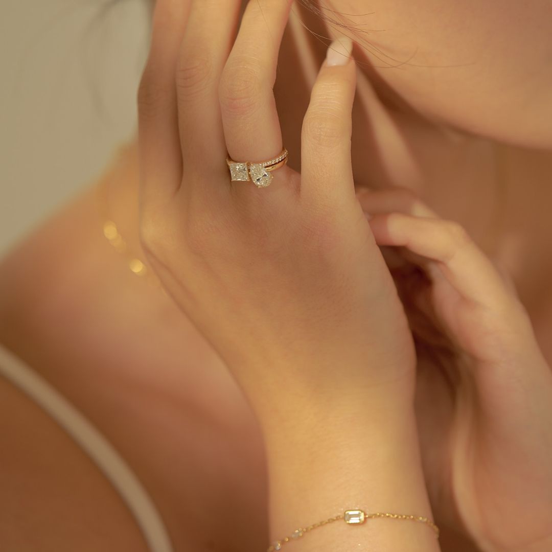SOU × SON KYOU Anna Ring/1 Carat Princess Half Eternity Ring