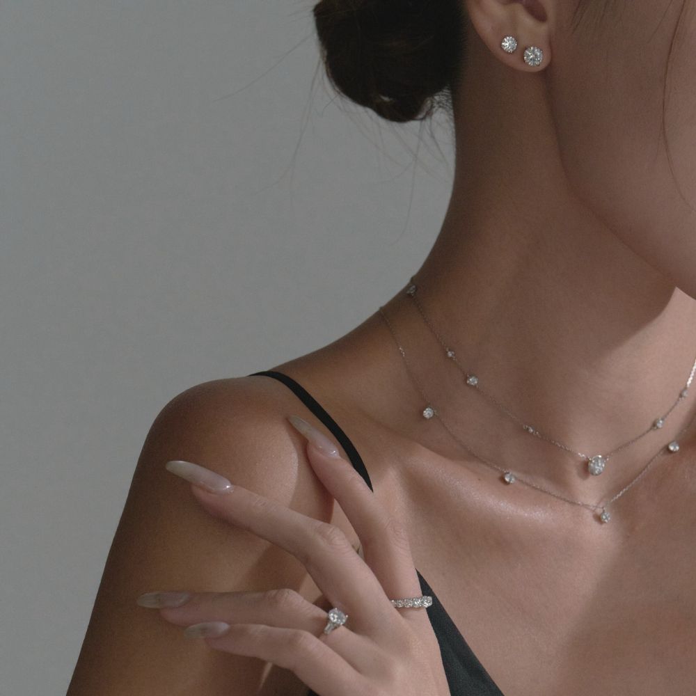 1 Carat Diamond Necklace/Emerald Cut