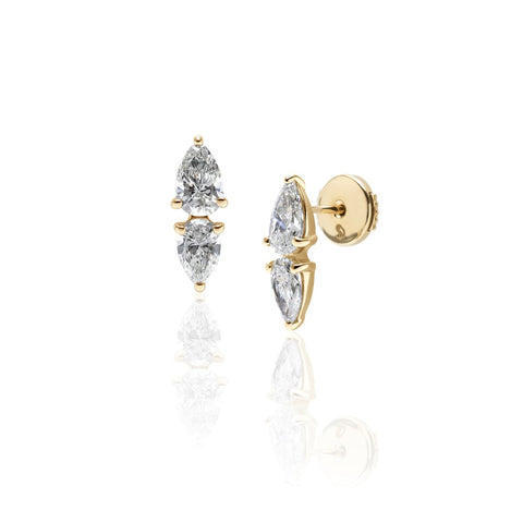 【Michiko Yamawaki】ダブルペアシェイプピアス
