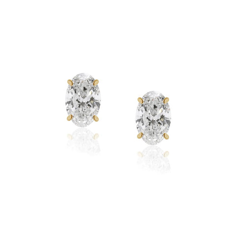 1 carat diamond earrings/round (total 2 carats)