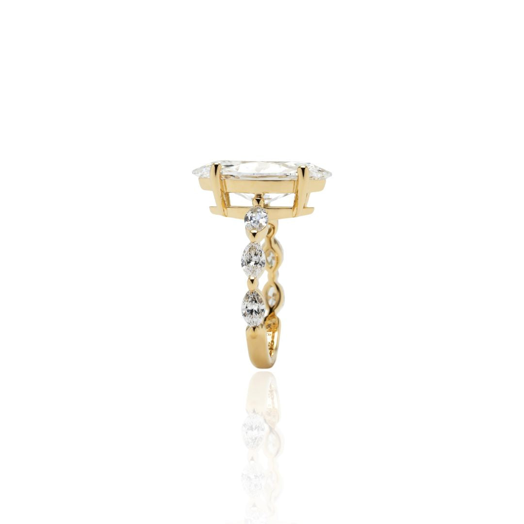 1 Carat 1 Line Half Eternity Ring/Round 