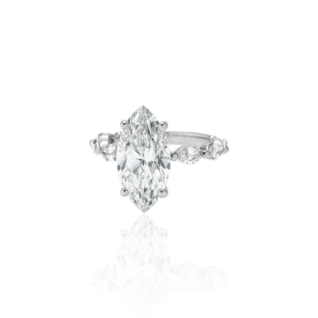 1 Carat 1 Line Half Eternity Ring/Round 