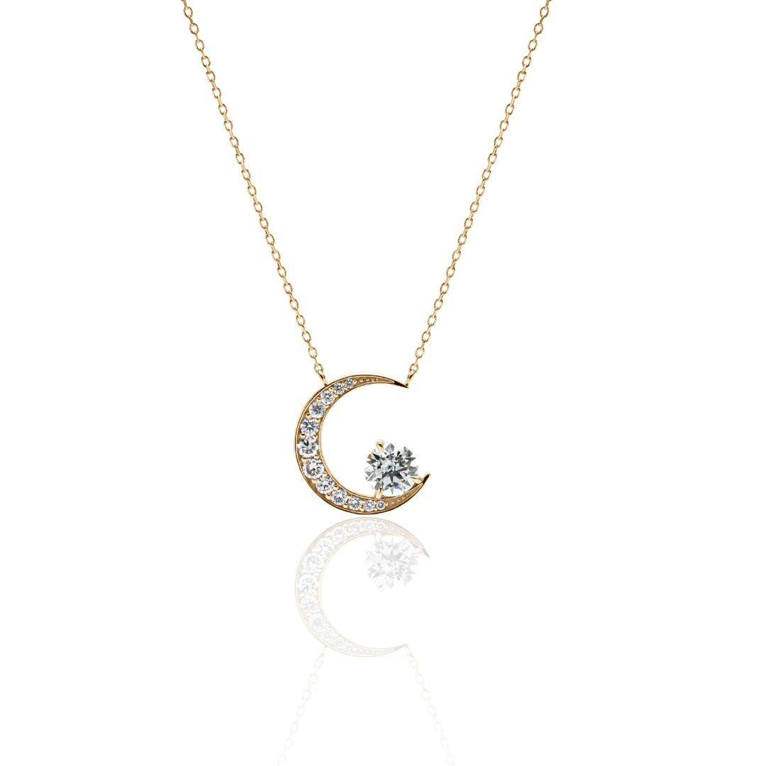 1 Carat Diamond Necklace/Pear Shape