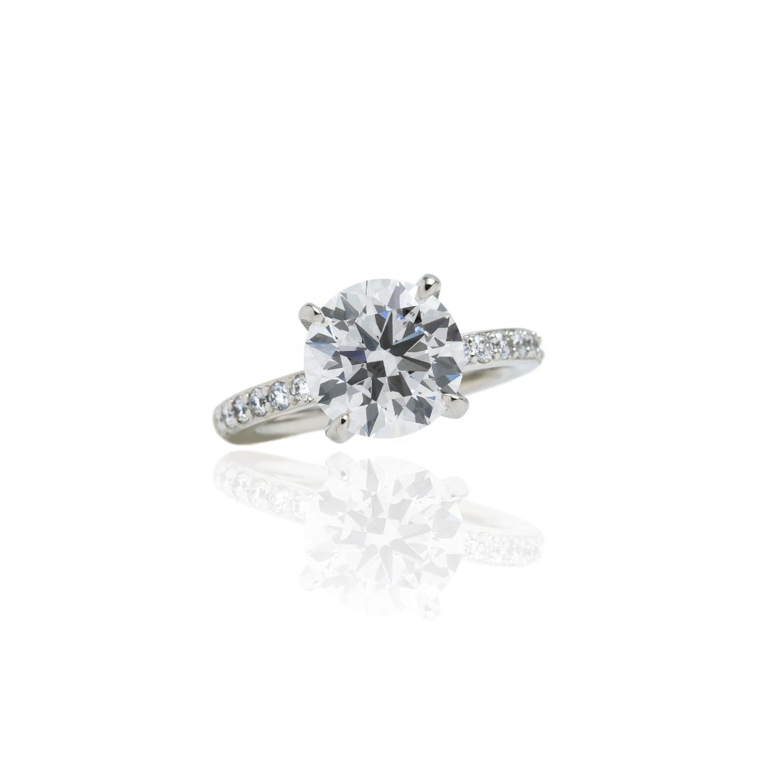 1 Carat 1 Line Half Eternity Ring/Round 