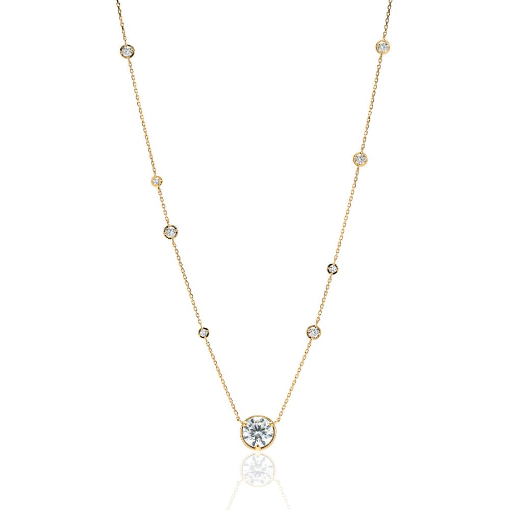 ２カラットアシンメトリーネックレス