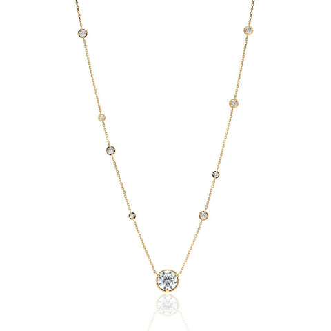 ２カラットアシンメトリーネックレス