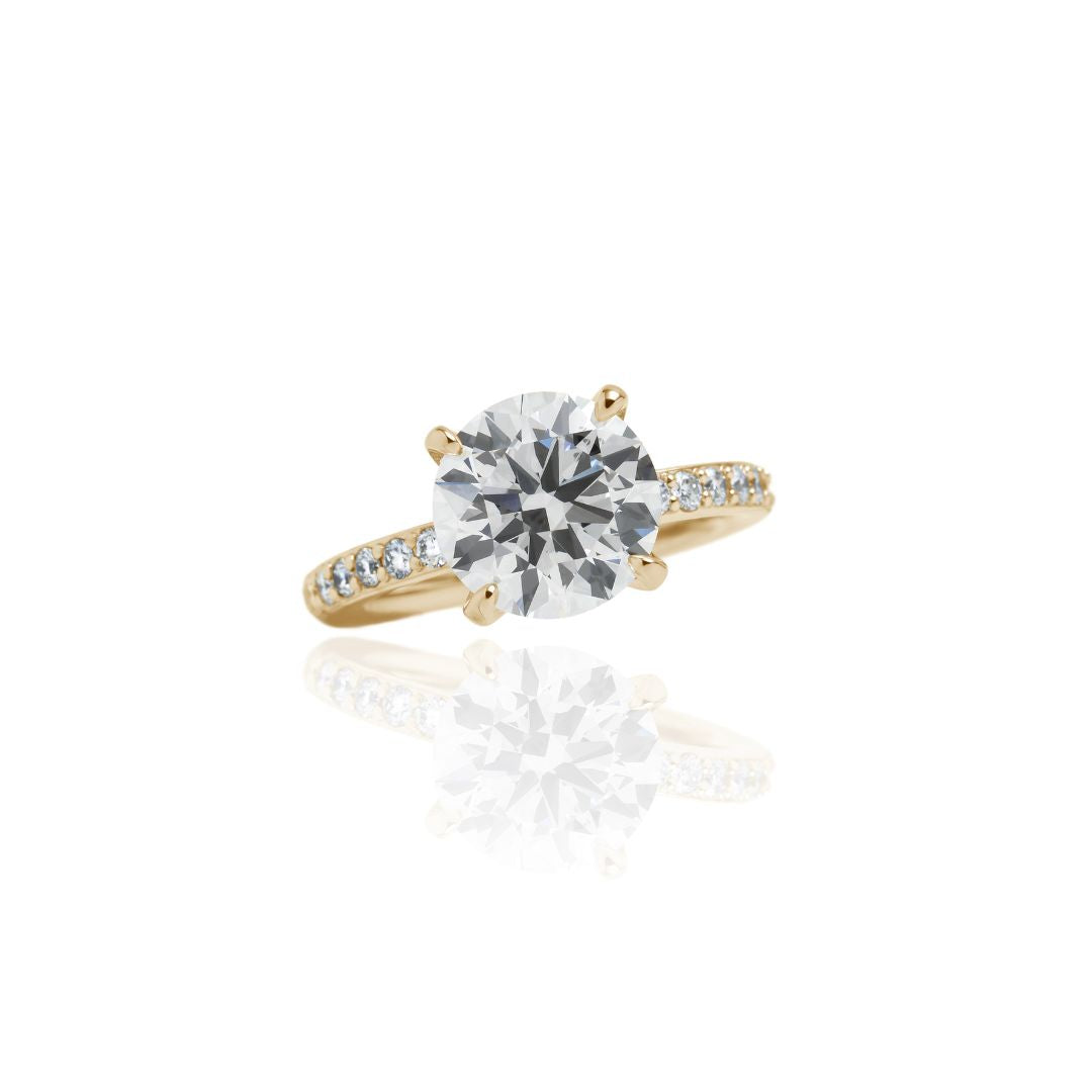 1 Carat 1 Line Half Eternity Ring/Round 