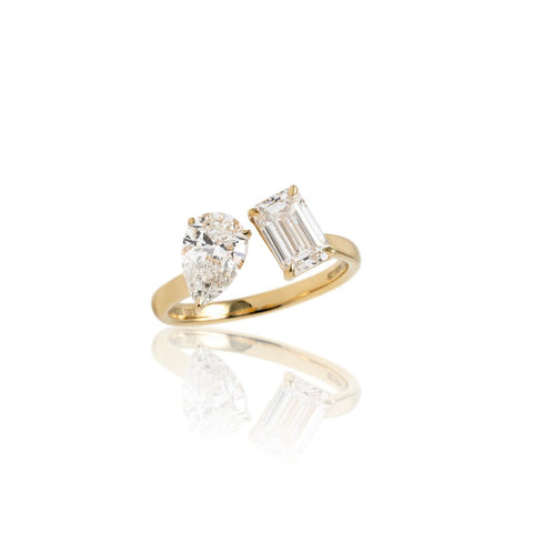 1 Carat 1 Line Half Eternity Ring/Emerald Cut