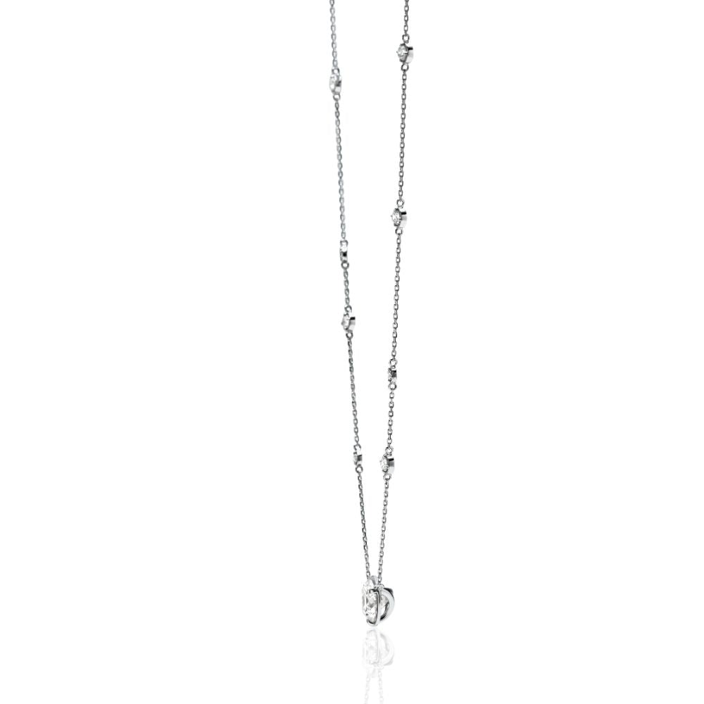 1 Carat Diamond Necklace/Emerald Cut