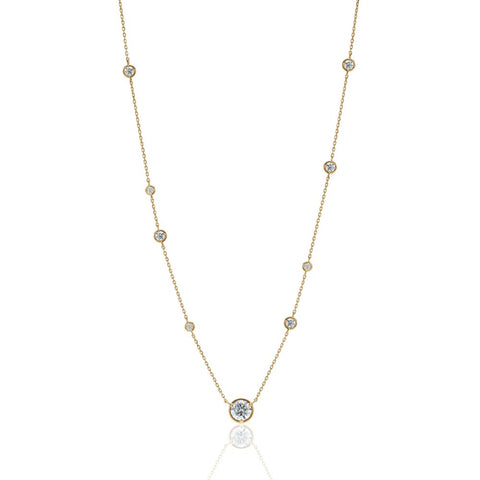 １カラットアシメントリーネックレス