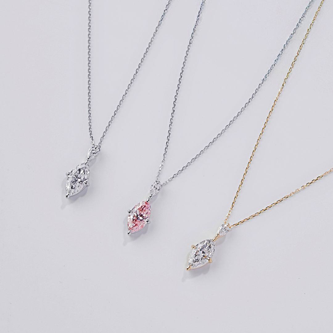 1 Carat Diamond Necklace/Pear Shape