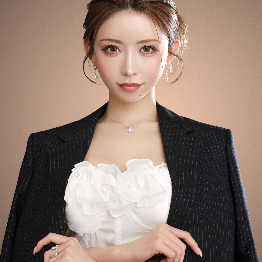 1 carat diamond earrings/round (total 2 carats)