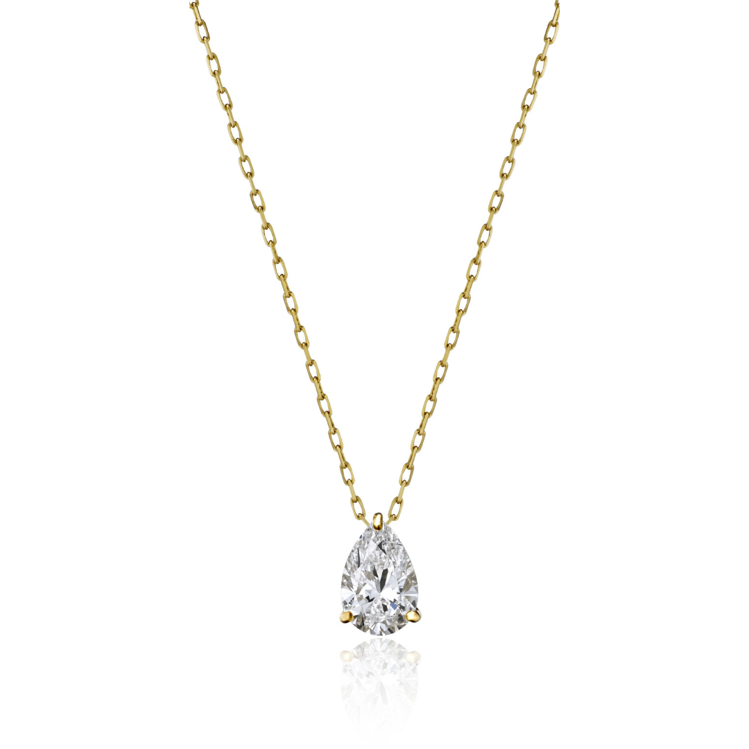 1 carat diamond necklace/pear shape (saki select)