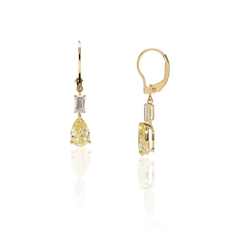 1 carat diamond earrings/round (total 2 carats)