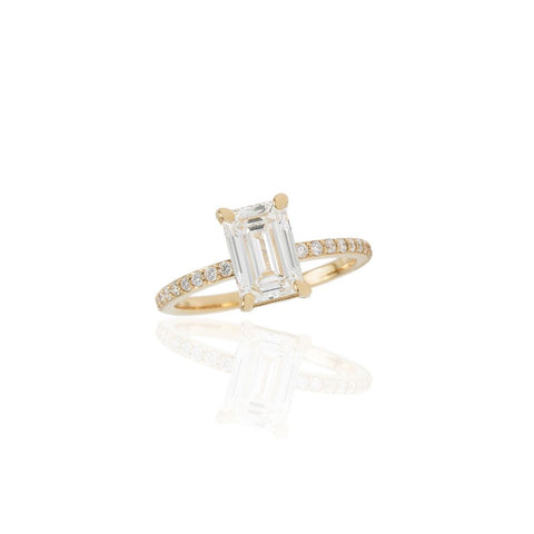 1 Carat 1 Line Half Eternity Ring/Emerald Cut
