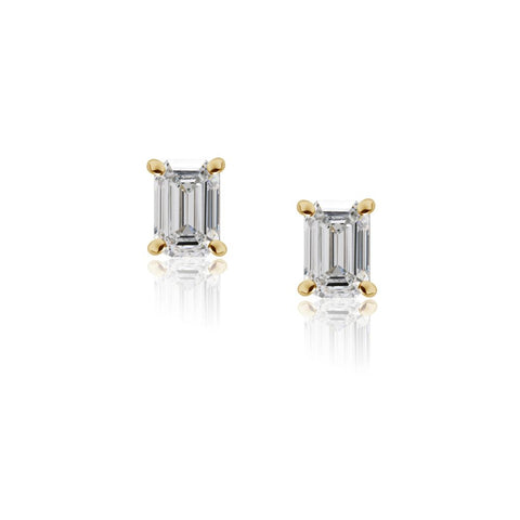 1 carat diamond earrings/round (total 2 carats)