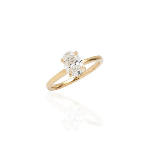 1 carat diamond ring/oval