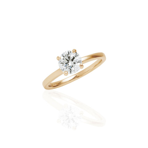 1 carat diamond ring/round