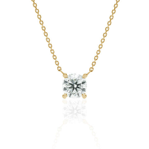 1 carat diamond necklace/round/side 0.05ct (LN025)