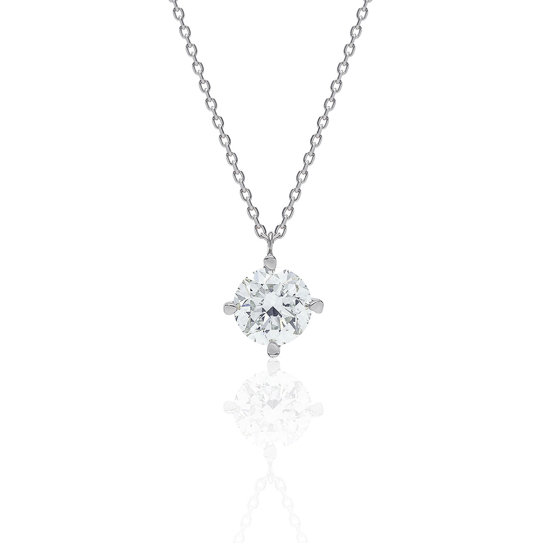 1カラットダイヤモンド ネックレス/ラウンド /サイド0.05ct （LN024）