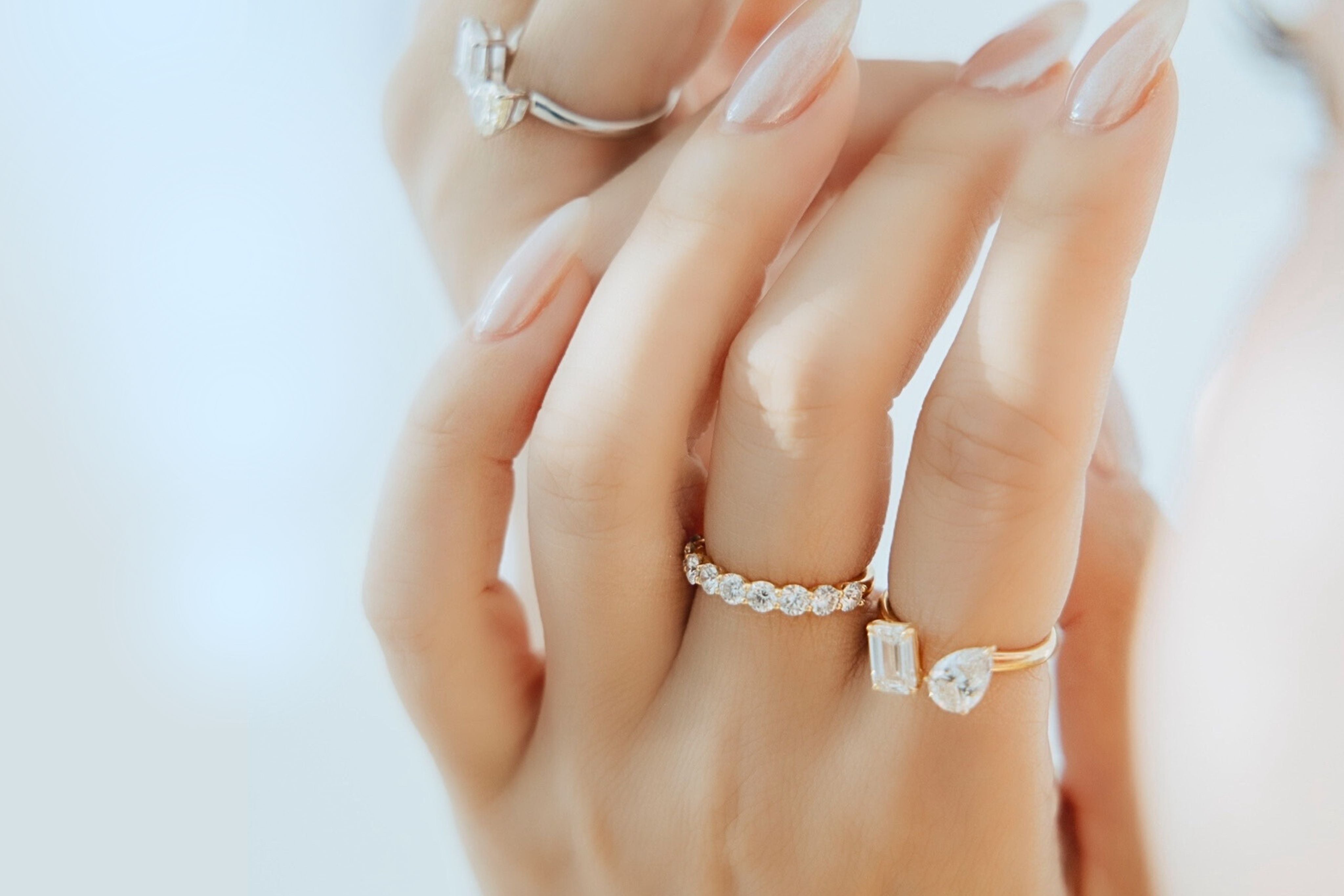 コメント必須 ラボグロウンダイヤsoudiamond ハーフエタニティセット